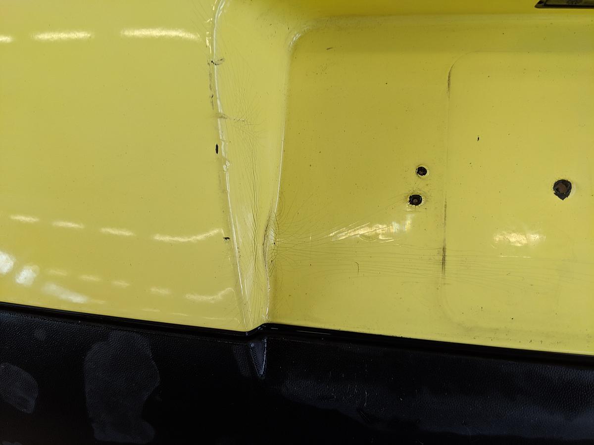 VW Lupo GTI FSI OE Stoßfänger hinten LD1B Yellow 6X0807421F