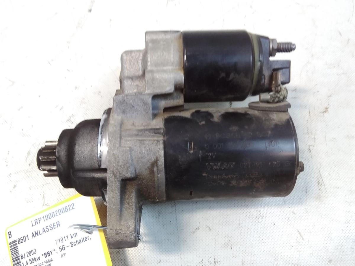 Skoda Fabia 6Y original Anlasser Starter 02T911023G BOSCH 1.4 55kw BBY BJ2003
