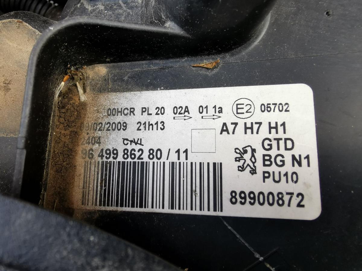 Peugeot 207SW WE Scheinwerfer Hauptscheinwerfer Frontscheinwerfer vorn links