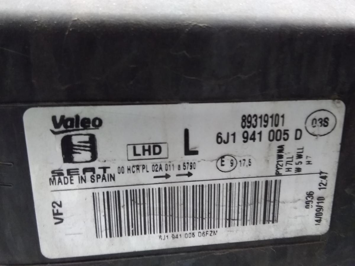 Seat Ibiza ST Kombi 6J original Scheinwerfer links Halogen mit LWR BJ2010