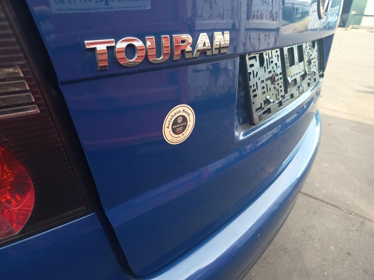 VW Touran GP 1T original Heckklappe mit Scheibe L5M Indienblau Bj 2009