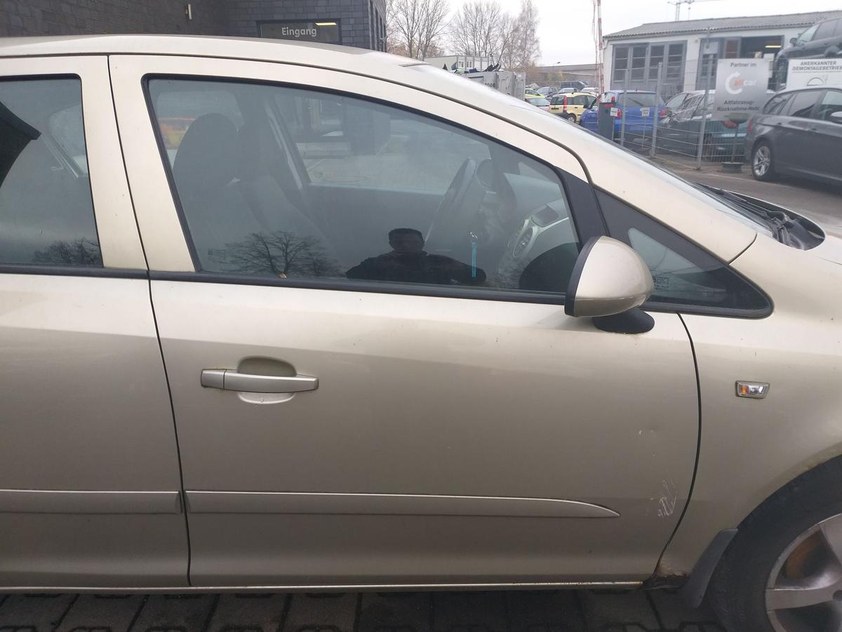 Opel Corsa D original Tür vorn rechts Champagnersilber Z40M 5-Türer Rohbau Bj.2007