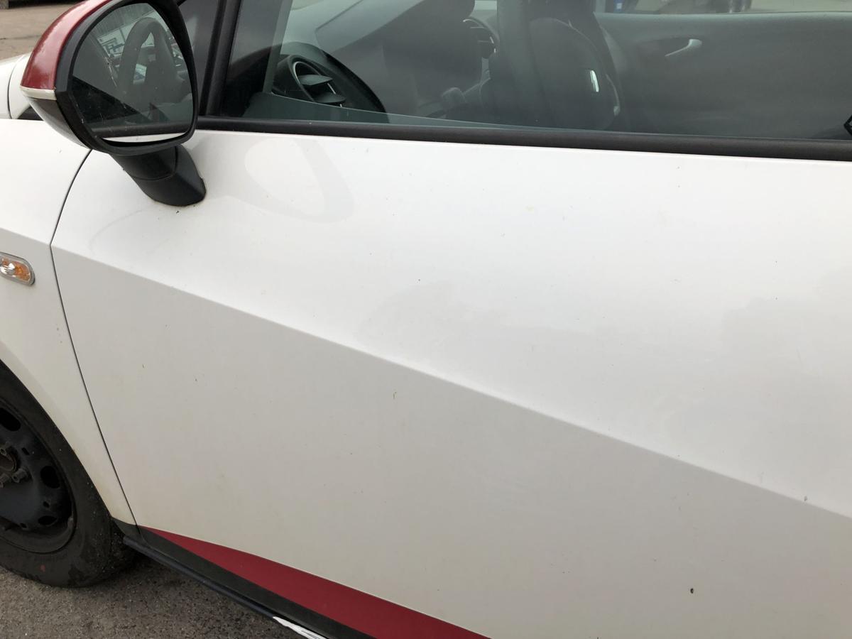 Seat Ibiza 6J T&uuml;r vorn links Fahrert&uuml;r im Rohbau nur 3 t&uuml;rer LB9A Candywei&szlig;