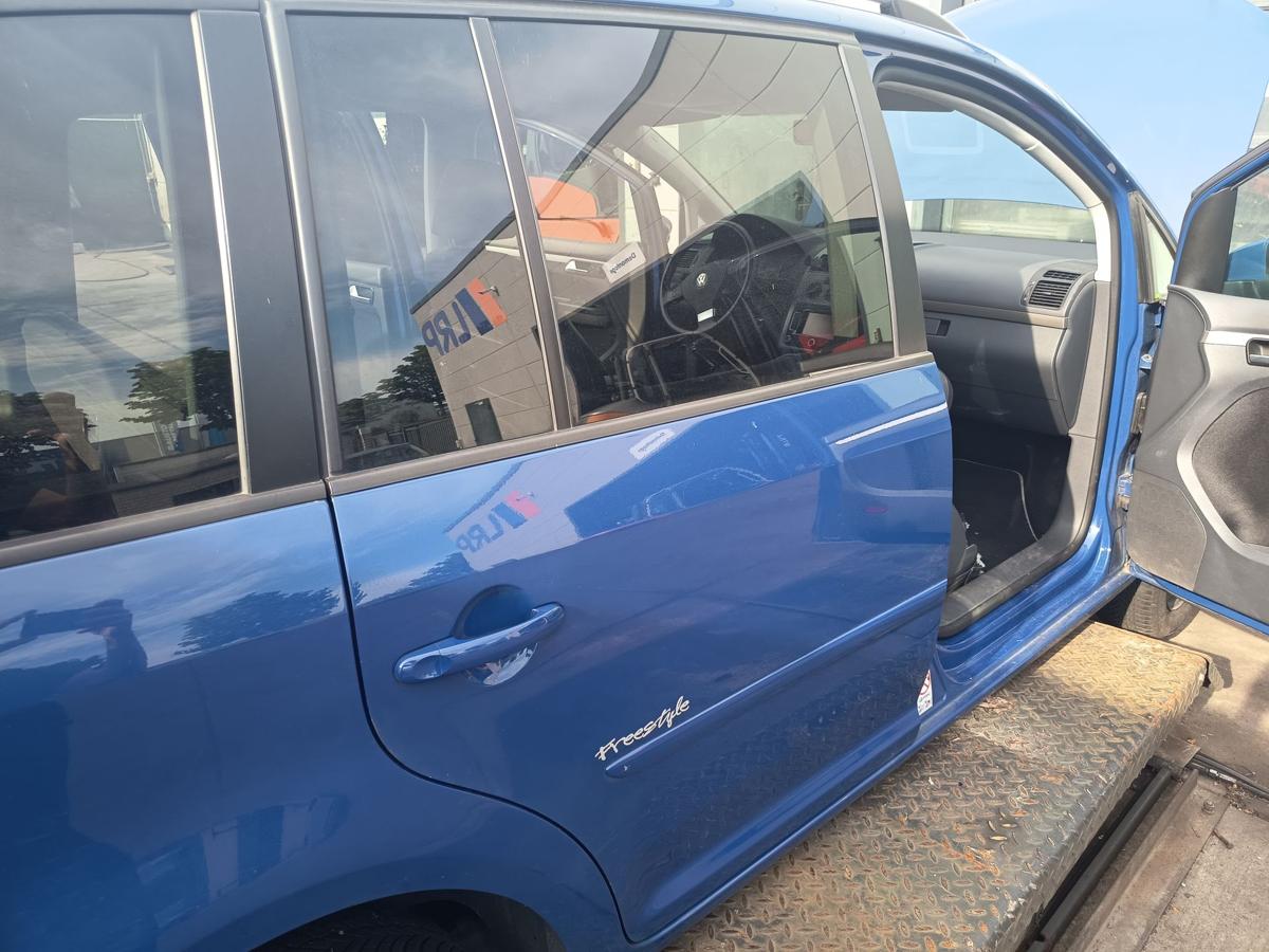VW Touran GP 1T original T&uuml;r hinten rechts Fond Rohbau L5M Indienblau Bj 2009