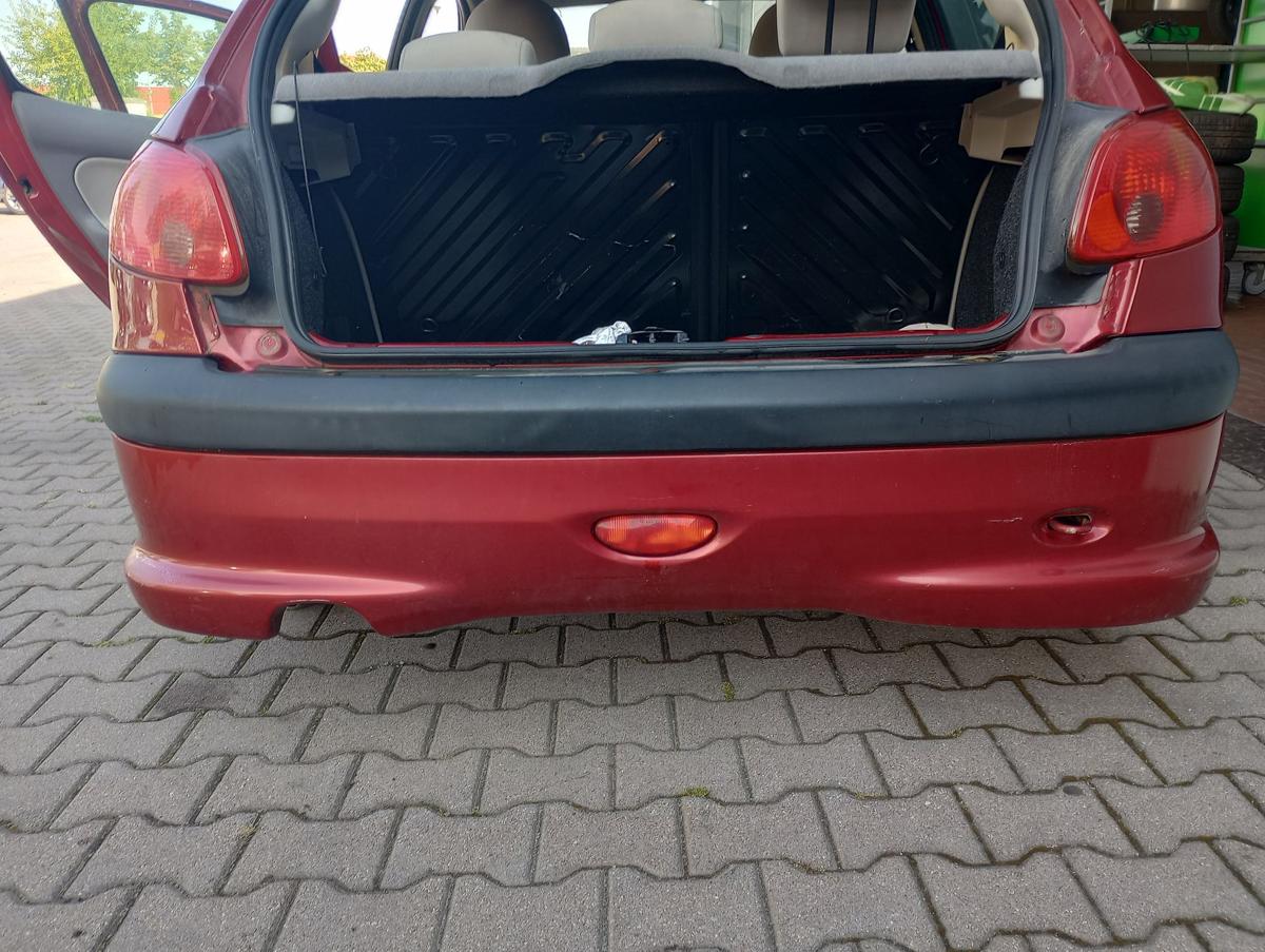 Peugeot 206 original Stoßstange Stossfänger hinten EKQ Luziferrot Bj 2004