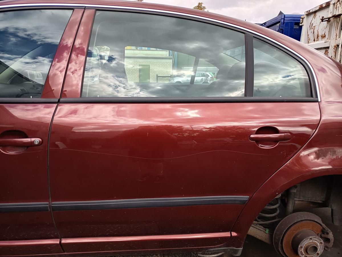 Skoda Superb 3U original T&uuml;r Roht&uuml;r hinten links LF3V Sensual Rot Bj 2002