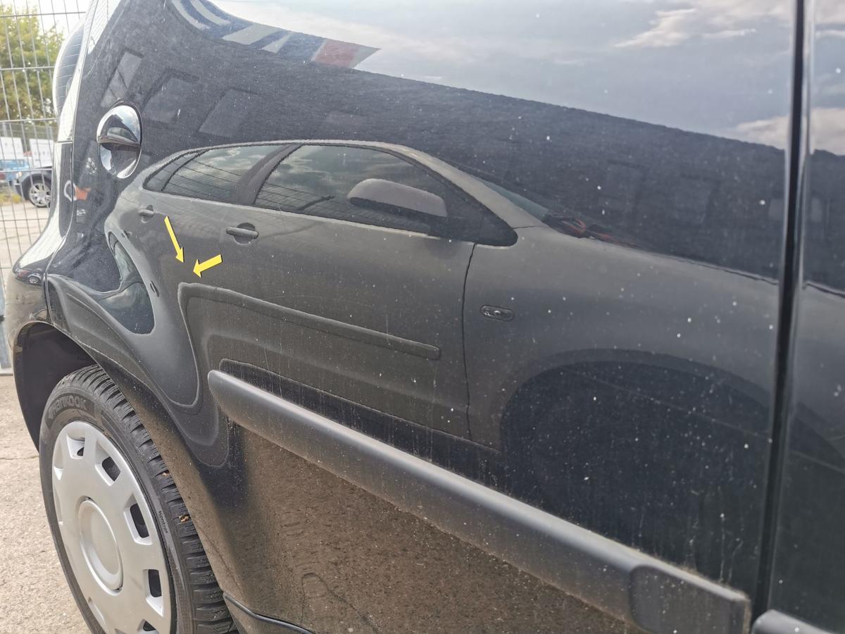 Citroen C1 P Tür Autotür Rohbautür Fondtür hinten rechts EXZ Schwarz Metallic