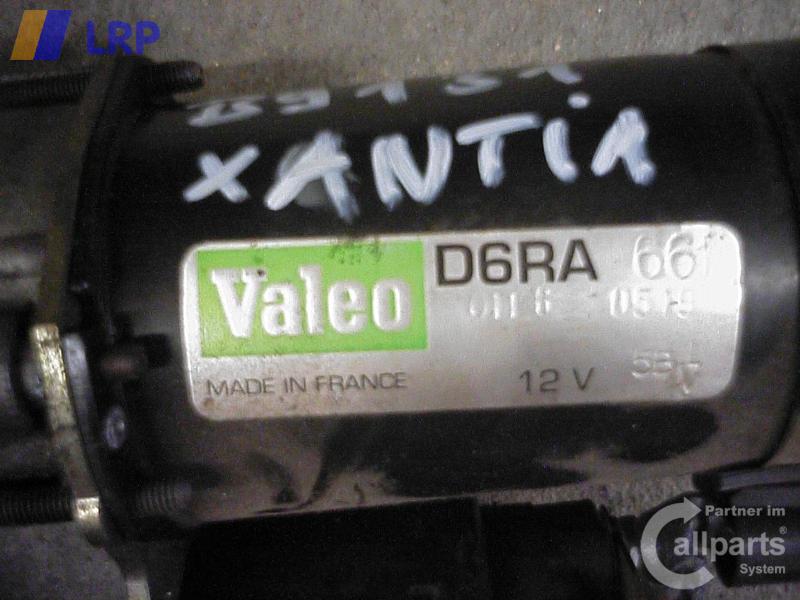 Citroen Xantia BJ 1997 Anlasser Starter 1.6 65KW 01L60519 Valeo