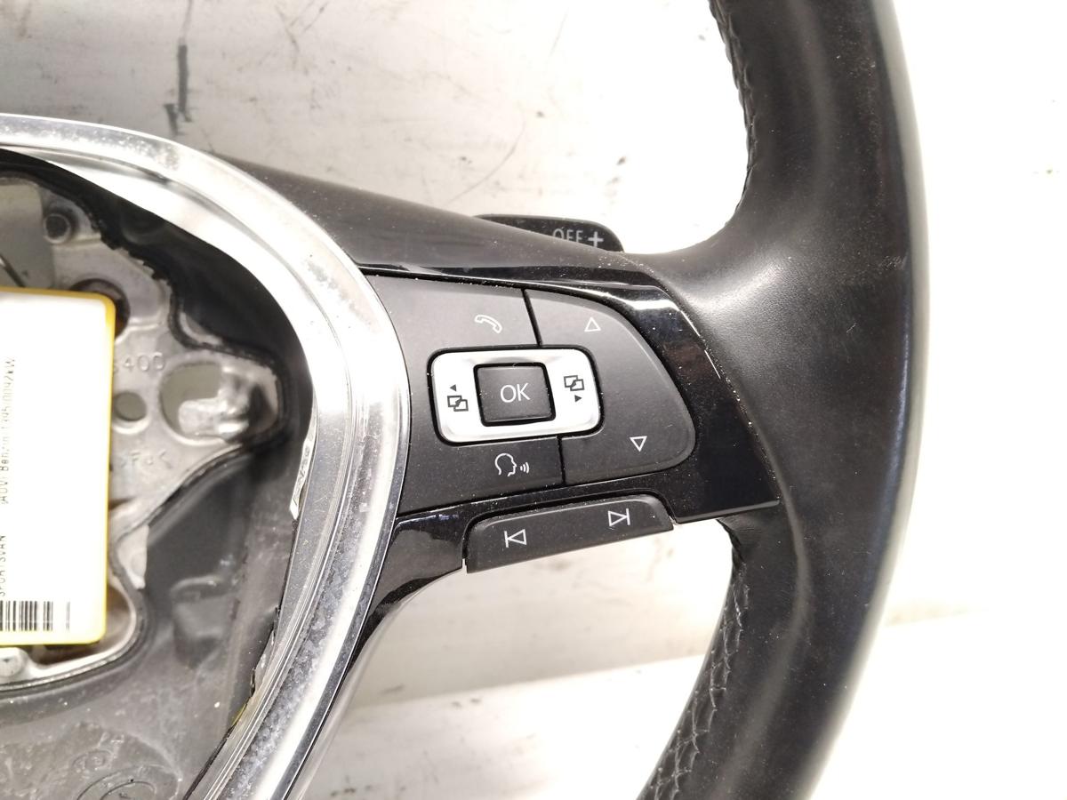 VW Golf Sportsvan original Lederlenkrad mit DSG-Schalttasten 5G0419091GF E74