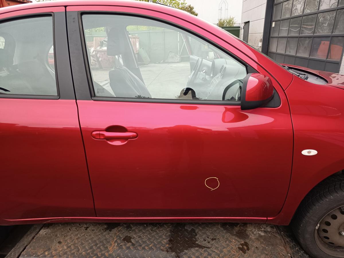 Nissan Micra K13 original T&uuml;r vorn rechts Beifahrer AY4 Kaminrot Bj 2013