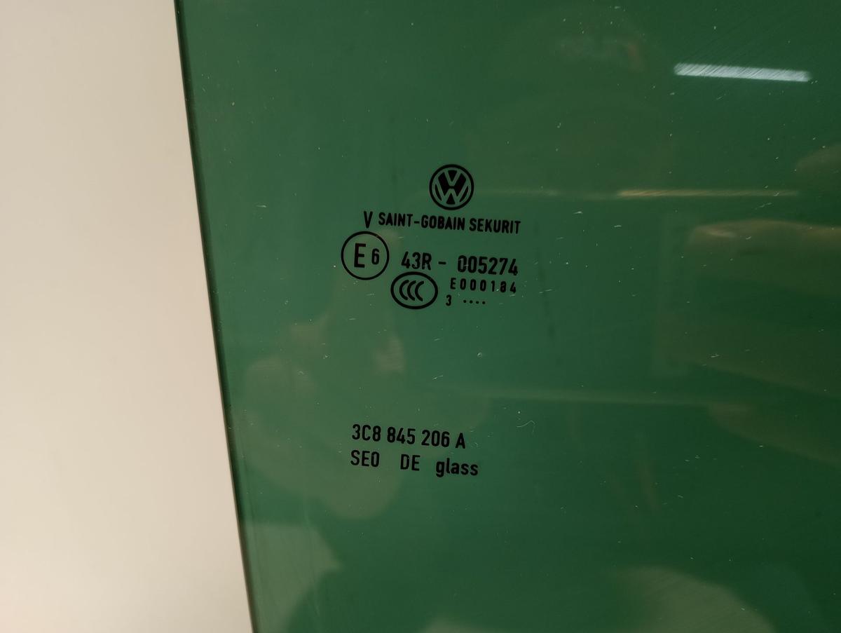 VW CC 358 original Fenster Türscheibe hinten rechts grün getönt Bj 2014