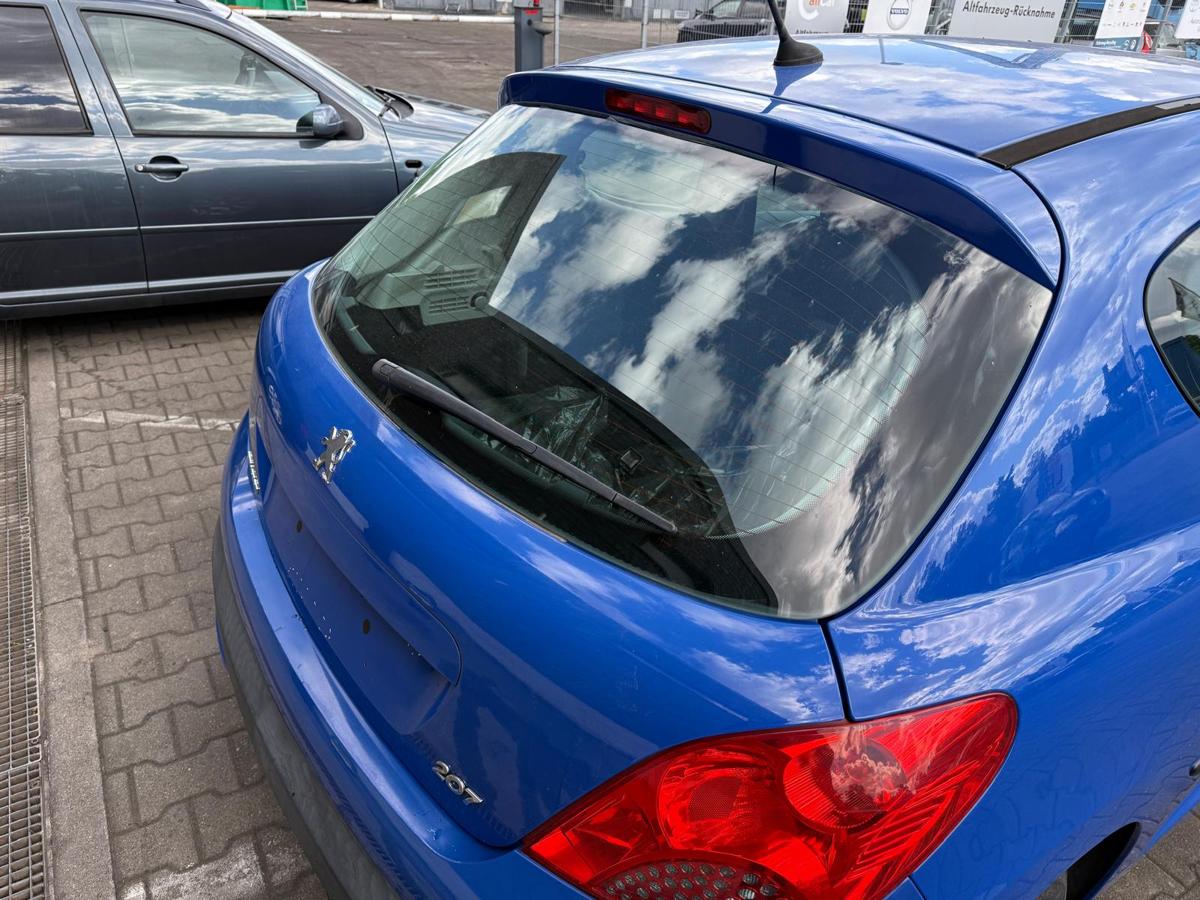 Peugeot 207 original Heckklappe mit Scheibe EGJ Blau Santorin Rohbau BJ07