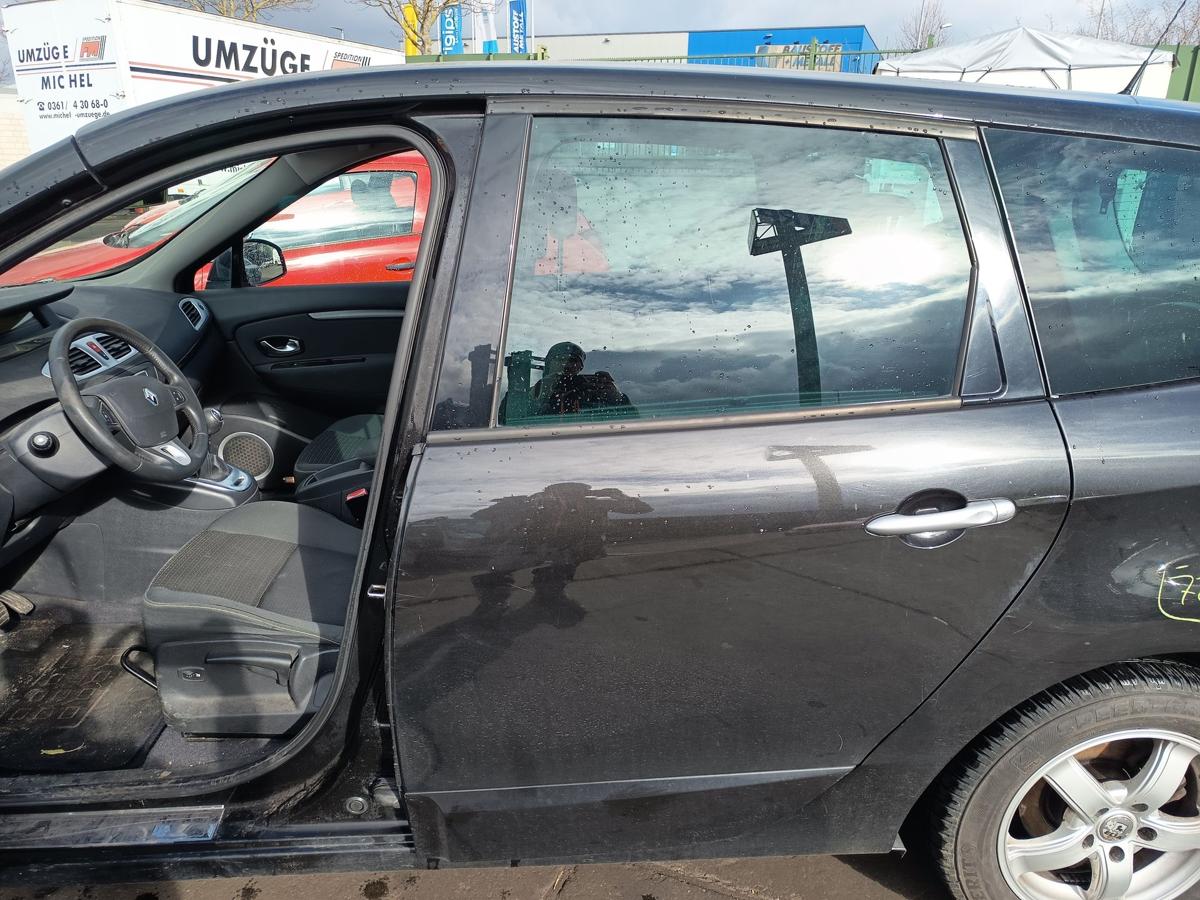 Renault Grand Scenic 3 original T&uuml;r hinten links Fond 676 Perlschwarz Bj 2009