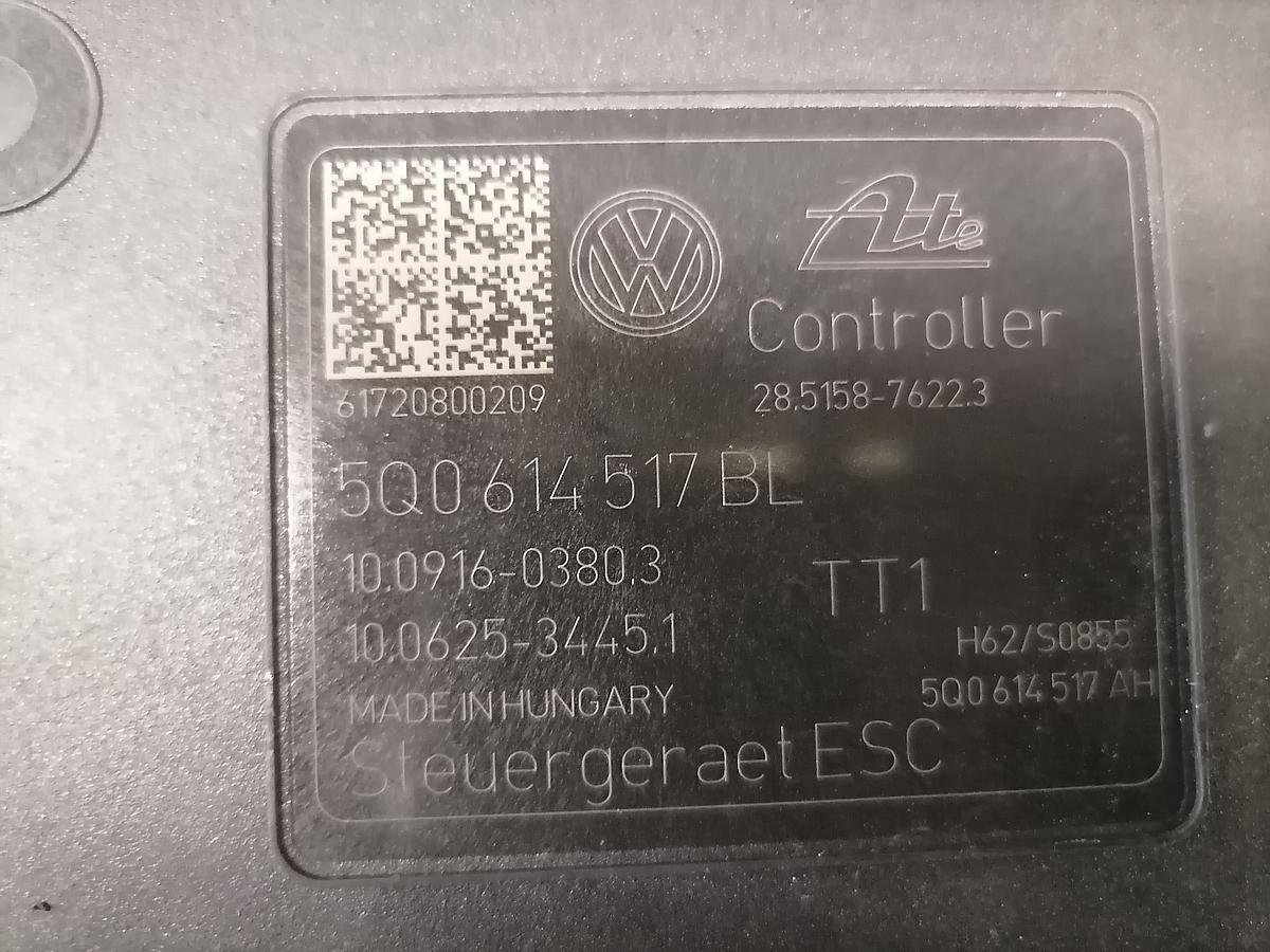 VW e-Golf ABS Block 5Q614517BL Hydroaggregat BJ2017