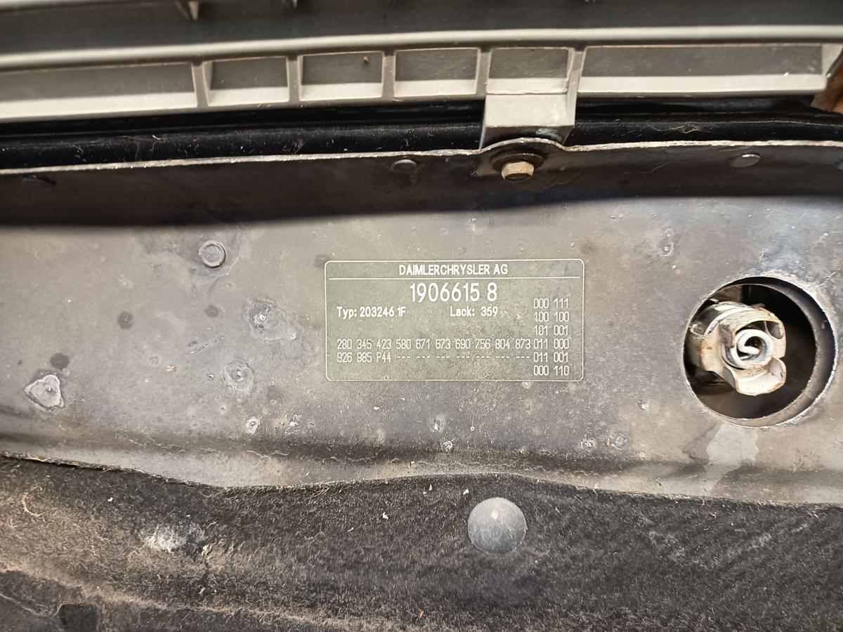 Mercedes C-Klasse W203 original Motorhaube 359 Tansanitblau vor Facelift Bj 2004