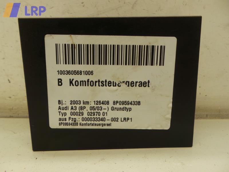 Audi A3 8P original Komfortsteuergerät 8P0959433B 5DK00858345 HELLA BJ2003