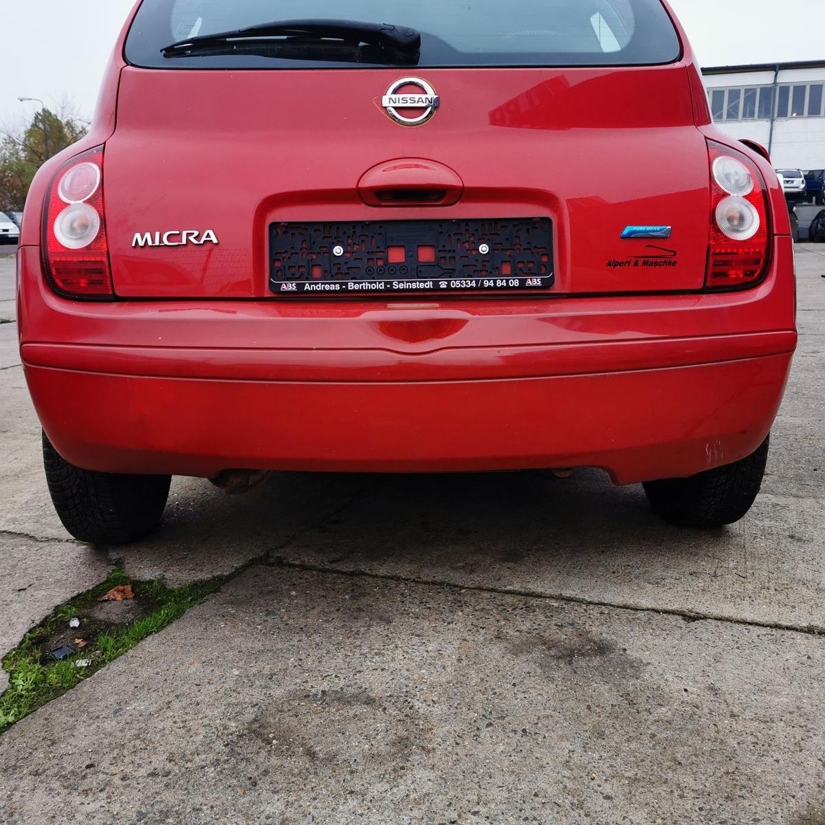 Nissan Micra K12 Stossfänger Stossstange Bunmper hinten Z10 Solid Red 3 Türer