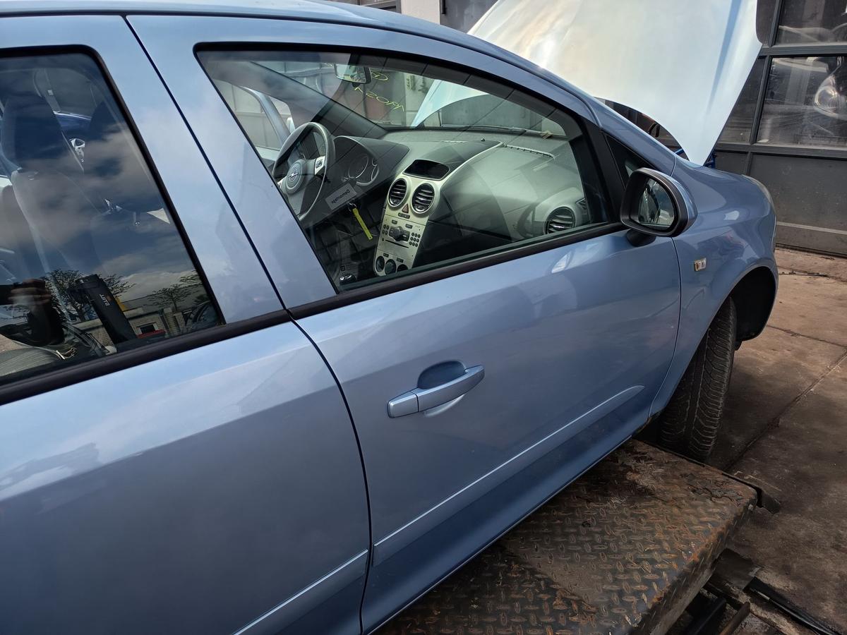 Opel Corsa D 5t&uuml;rer original T&uuml;r vorn rechts Beifahrer Z21C Aeroblau Bj 2007
