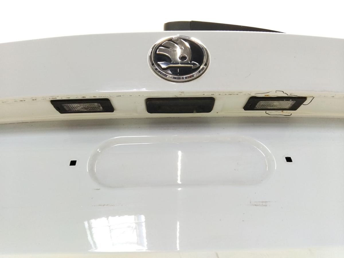 Skoda Fabia 3 III NJ Heckklappe LF9F Laser White mit Scheibe Steilheck BJ2014
