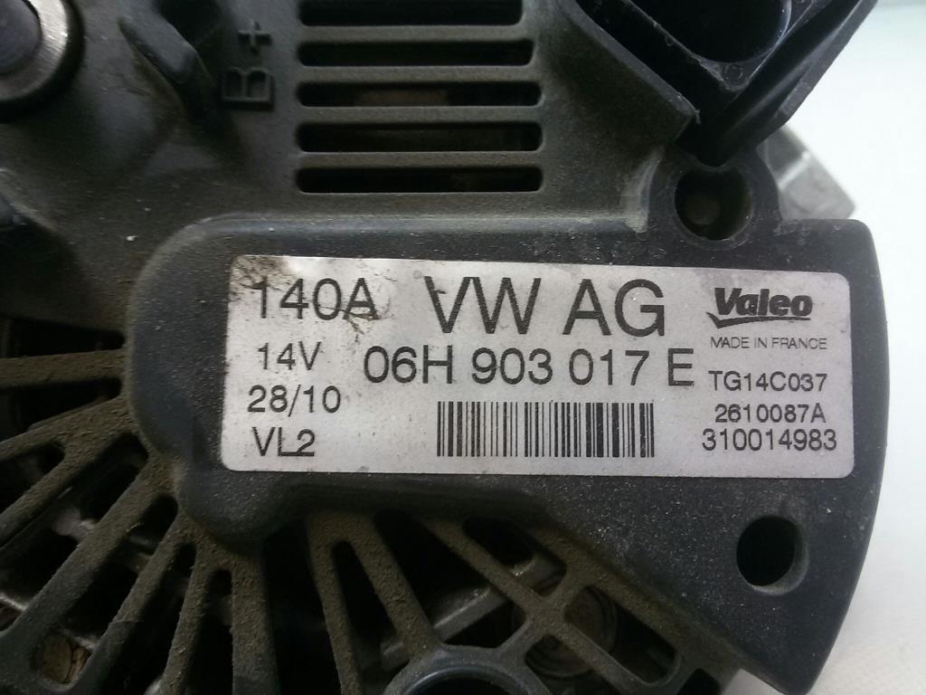 VW Passat CC 06H903017E Lichtmaschine Generator 1.8TSI 118kw CDAA BJ2010