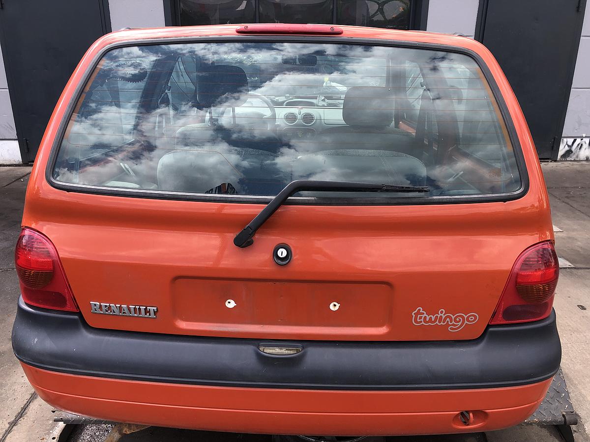 Renault Twingo I orig Heckklappe mit Scheibe OV327 Tropical Orange Bj 99