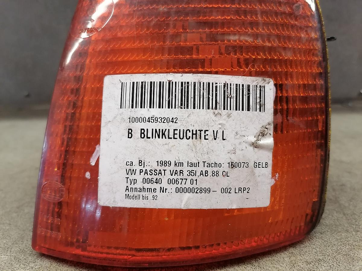 VW Passat 35i Blinker vorn links Blinkleuchte 357953049 Hella BJ88-93