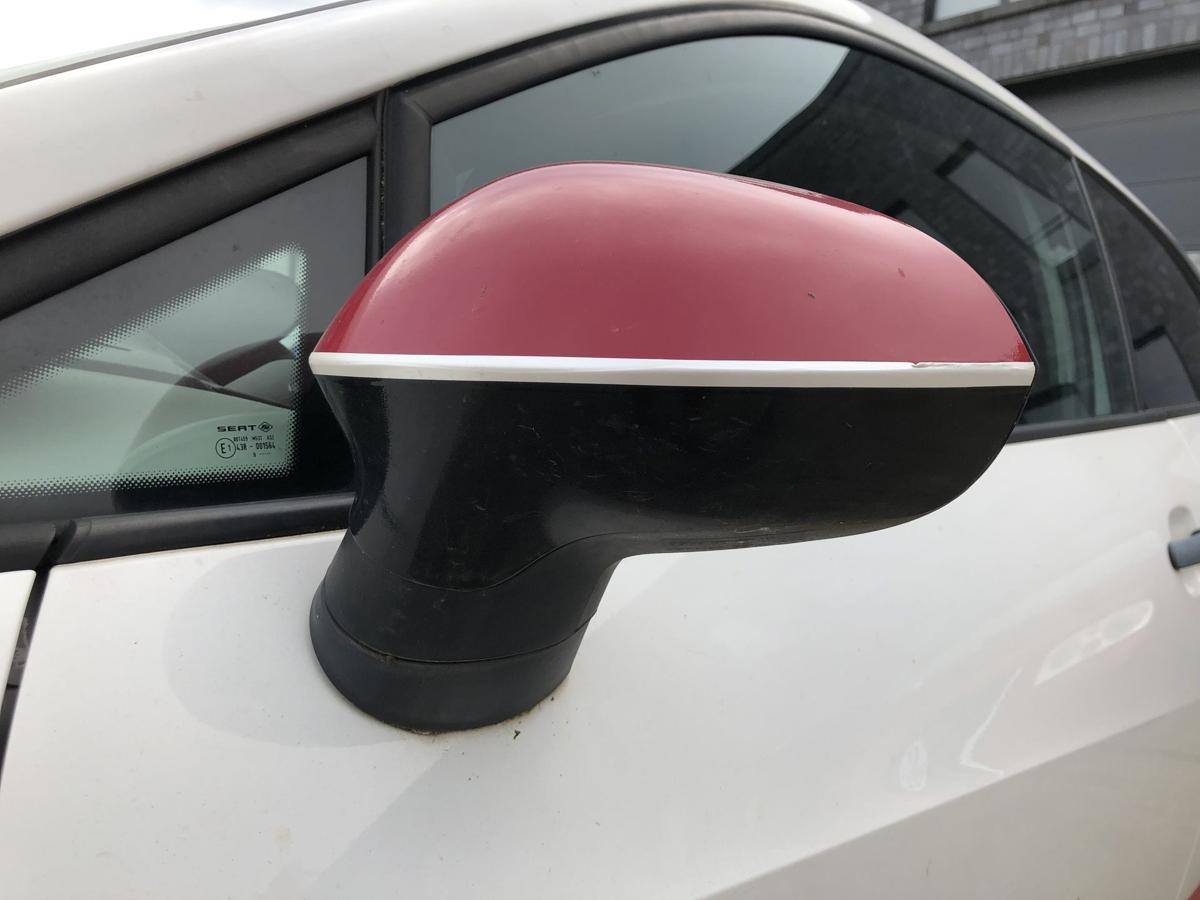 Seat Ibiza 6J Au&szlig;enspiegel links Spiegel Seitenspiegel LB9A Candywei&szlig; manuell
