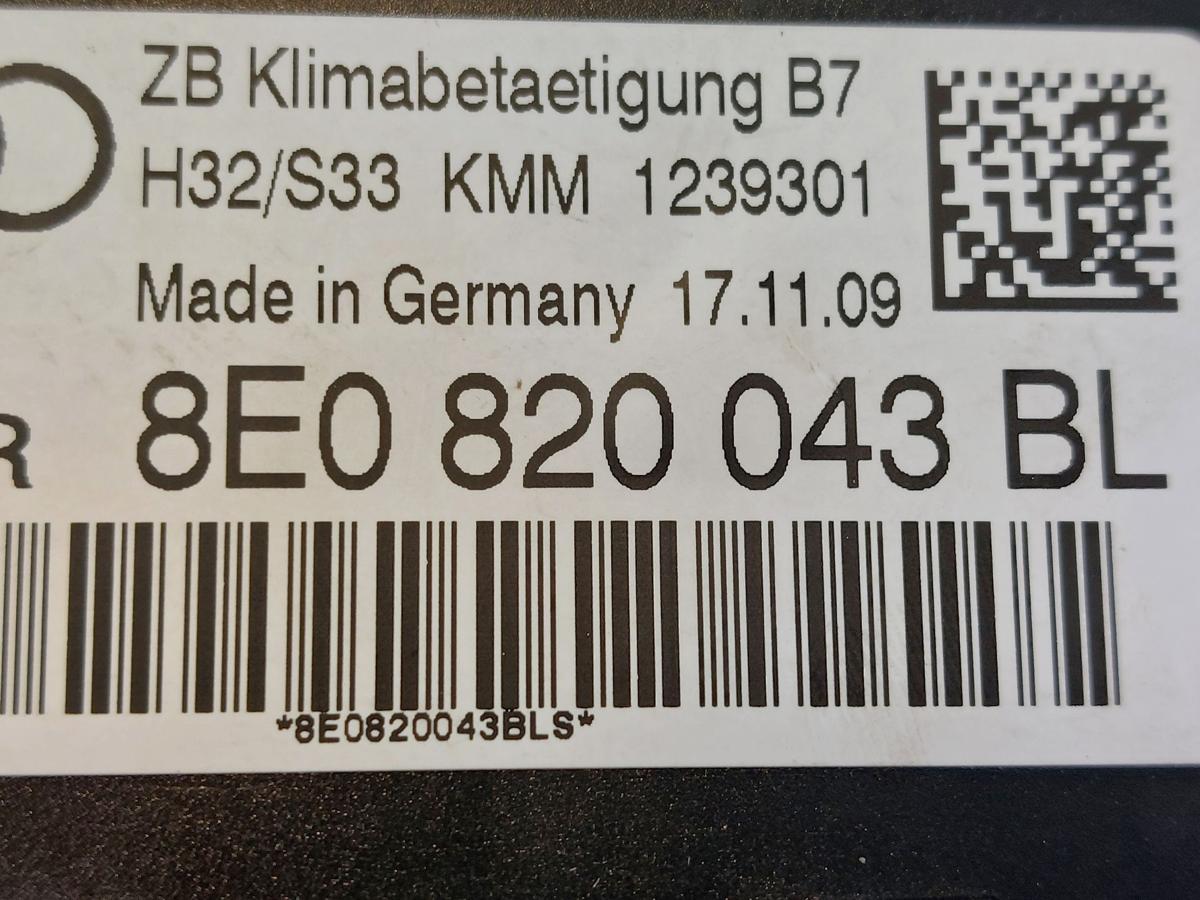 Seat Exeo 3R Klimabedieneinheit Klimabeidenteil Heizungsbedienung Regelung
