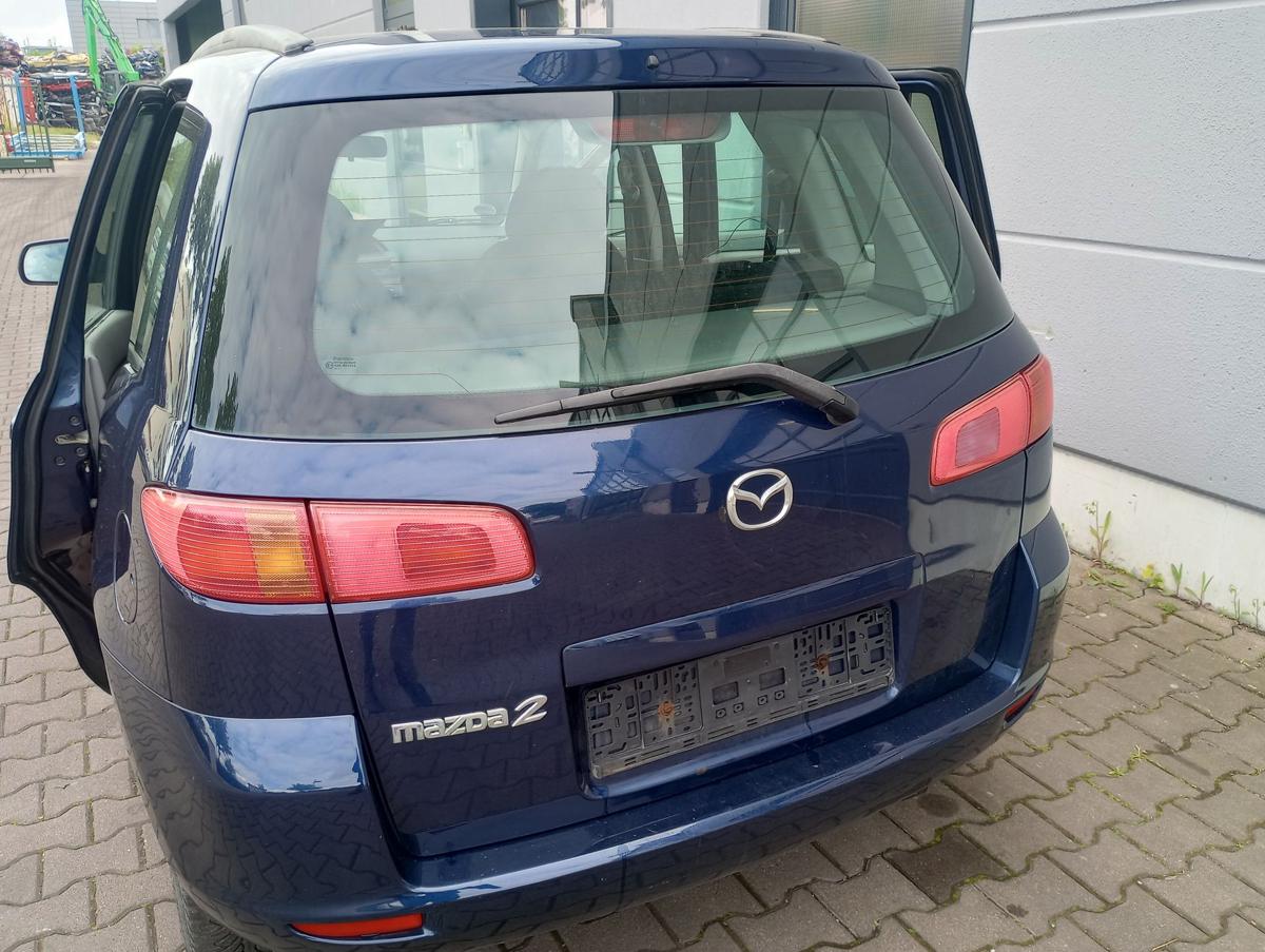 Mazda 2 DY orig Heckklappe mit Scheibe Kofferraum 27R Ozeanblau Bj 2004