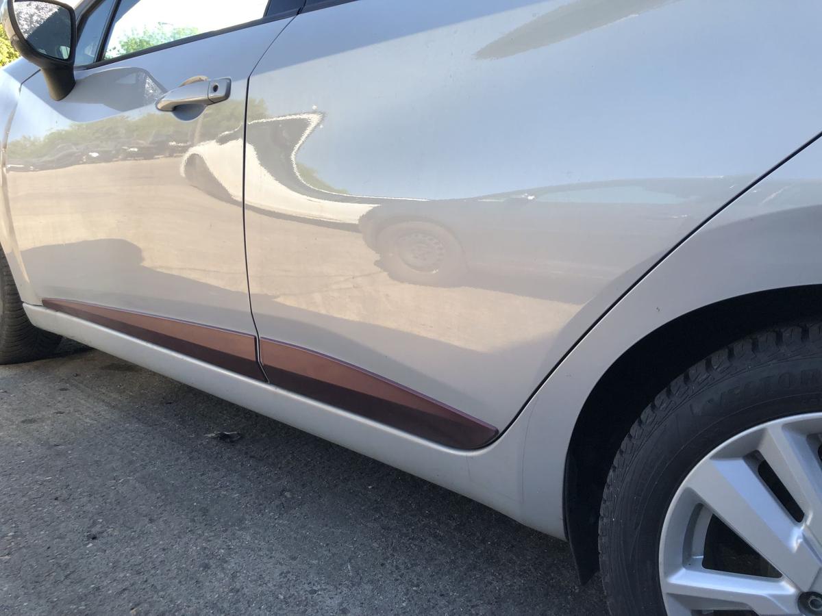 Nissan Micra K14 Tür hinten rechts Fondtür im Rohbau KNV Warm Silver Met