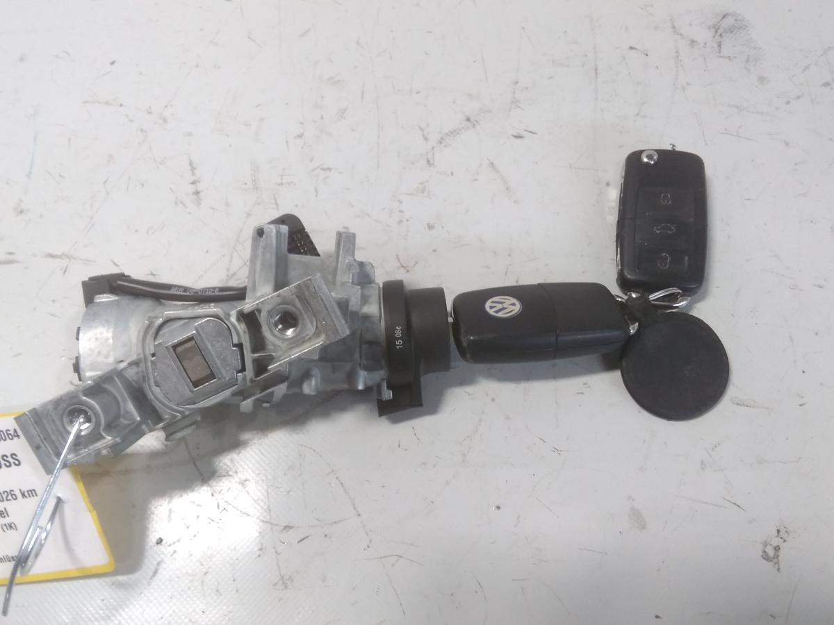 VW Golf 5 1K original Zündschloß mit Lesespule und 2 Schlüssel BJ2008 1K0905851B