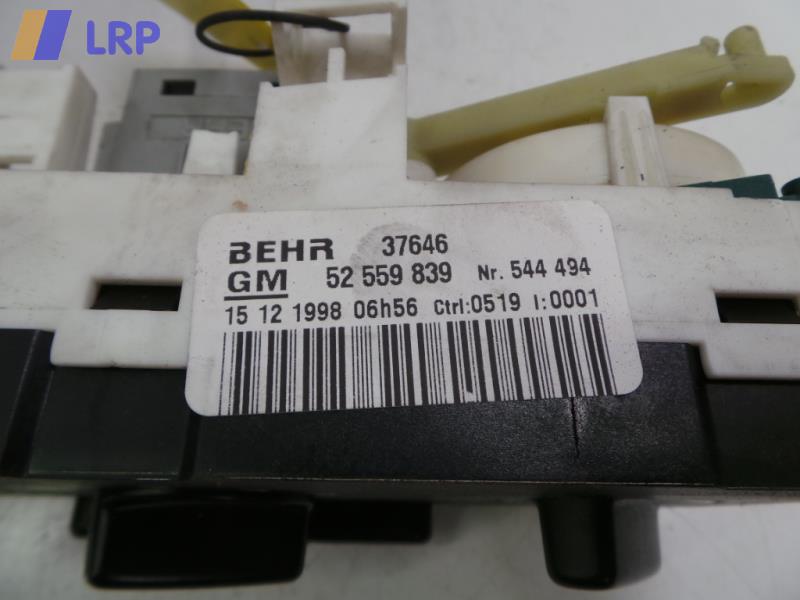 Opel Astra G 5-trg. FLH Bj.98 Klimabedienung Klimaregler 52559839 BEHR 37646