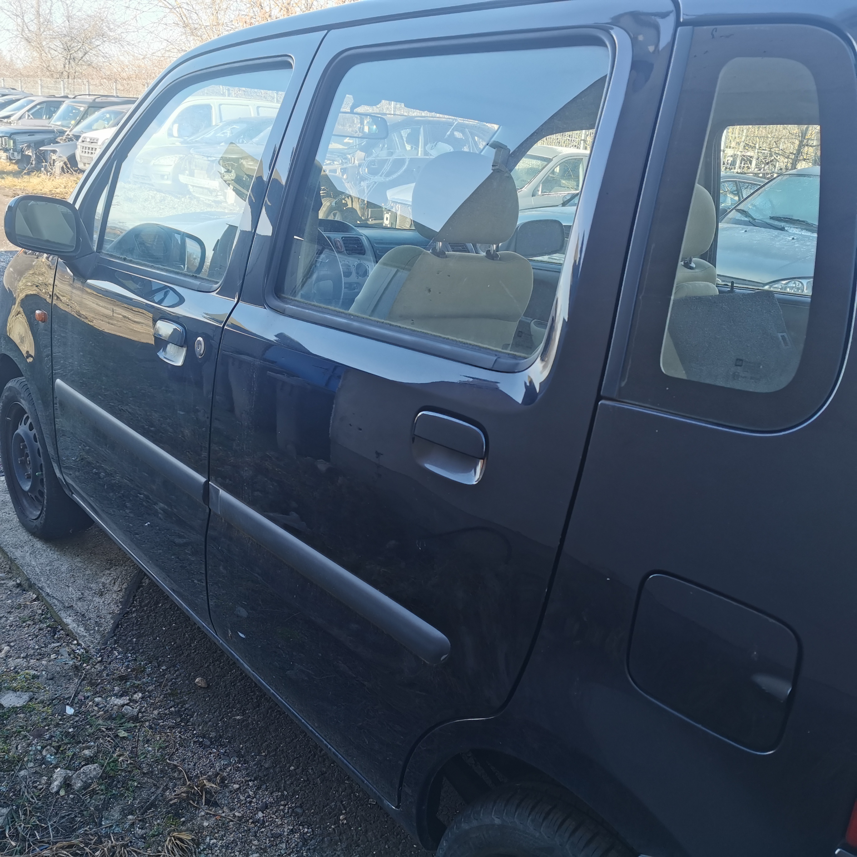 Opel Agila A H00 Bj 03 Tür hinten links Z20R Saphirschwarz