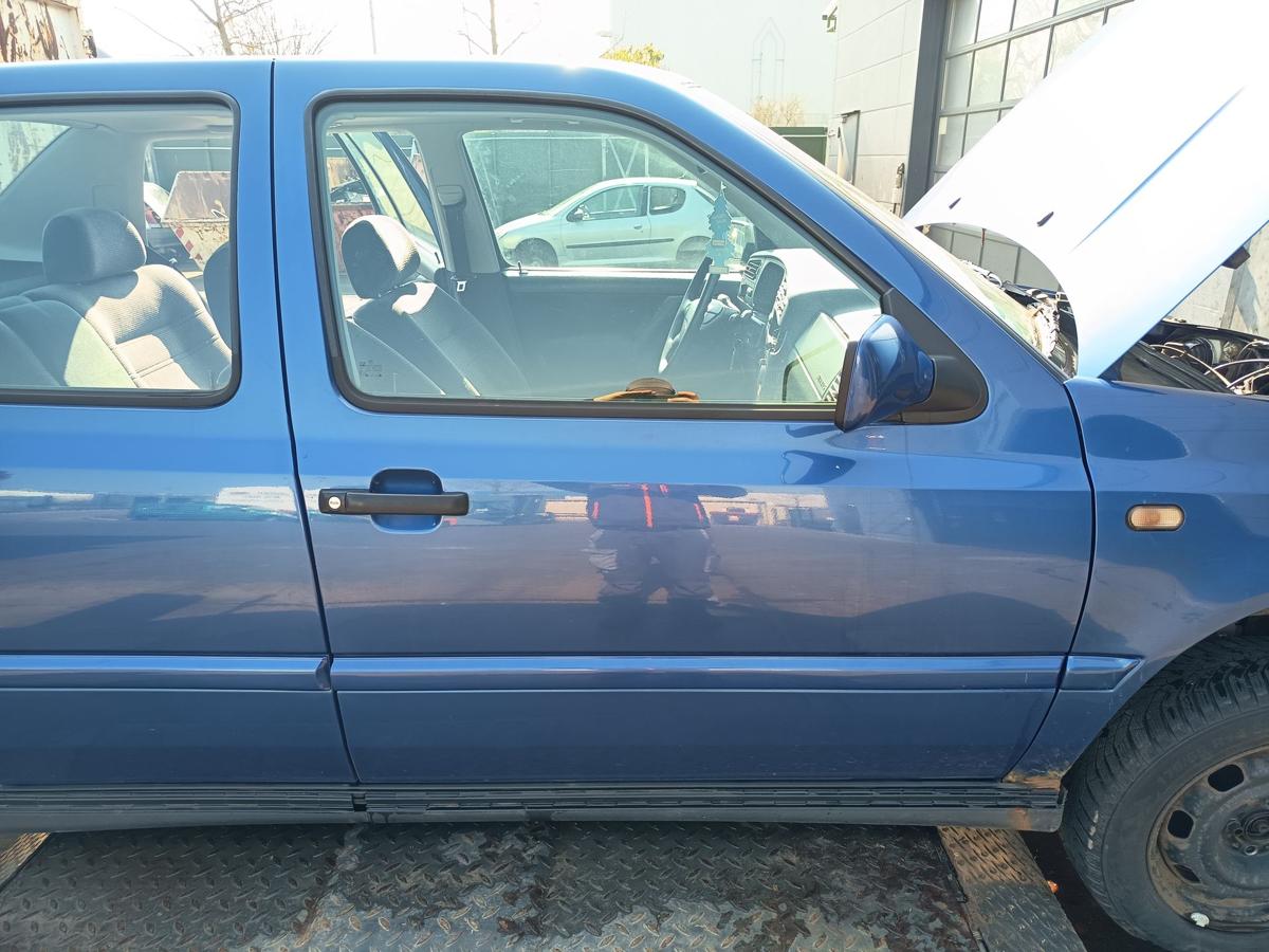 VW Vento 1HX original T&uuml;r vorn rechts Beifahrer R5V Fjordblau Bj 1996