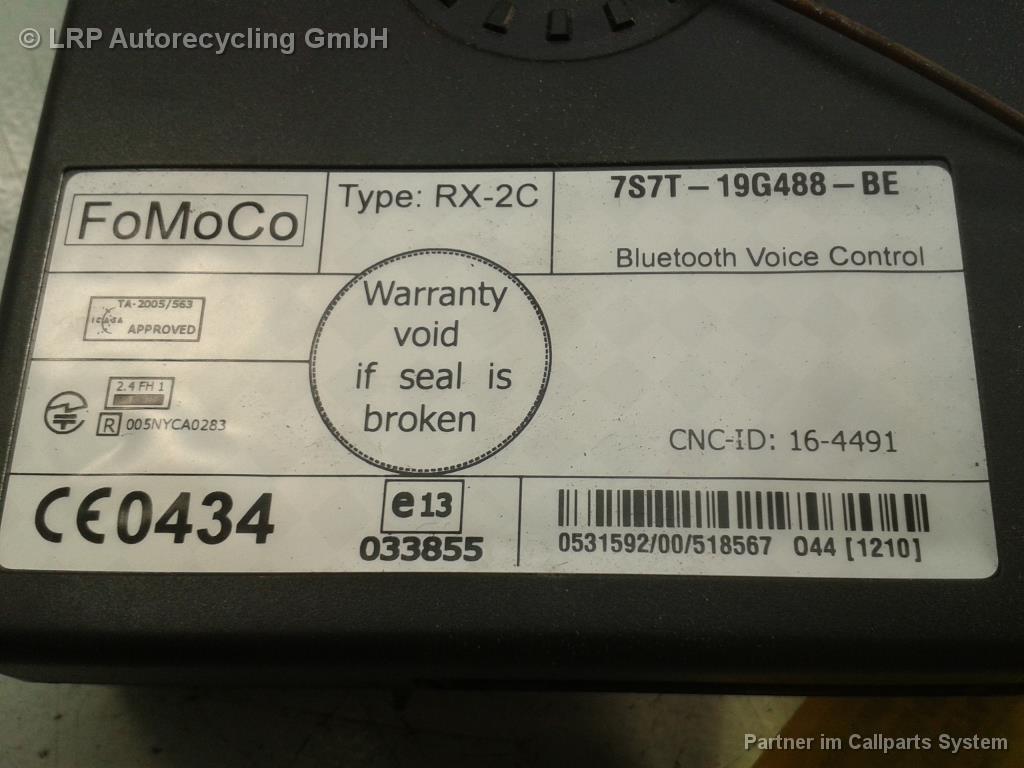 Ford S-Max Bluetotth Voice Control 7S7T-19G488-BE BJ2008