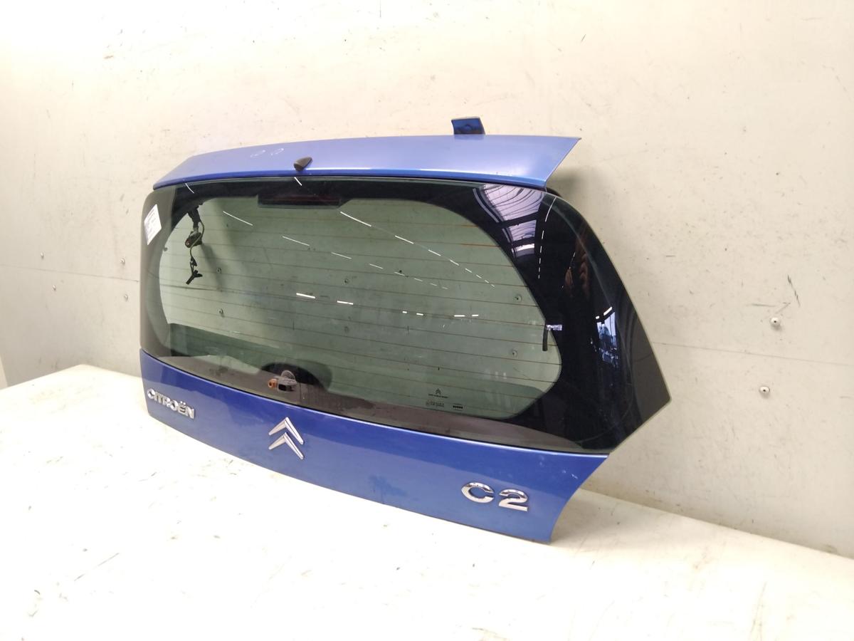 Citroen C2 original Heckklappe Oberteil blau mit Heckscheibe BJ2003