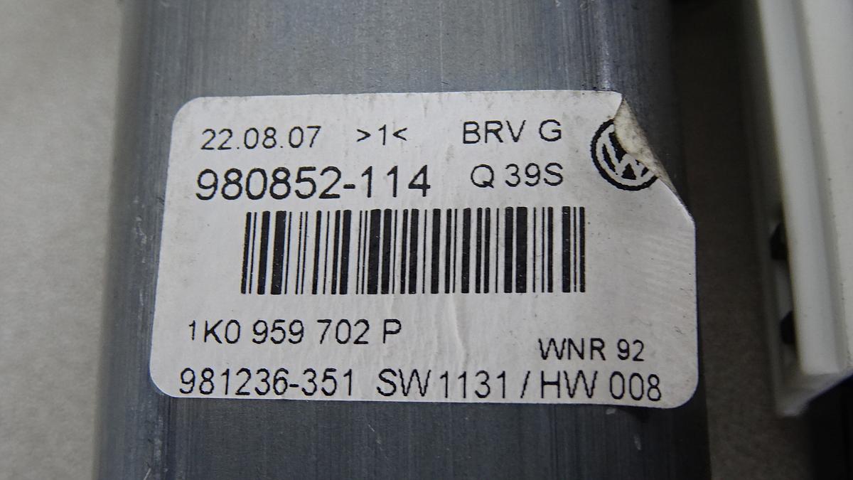 VW Passat 3C Bj2007 Fensterhebermotor vorn rechts 1K0959702P 1K0959792L