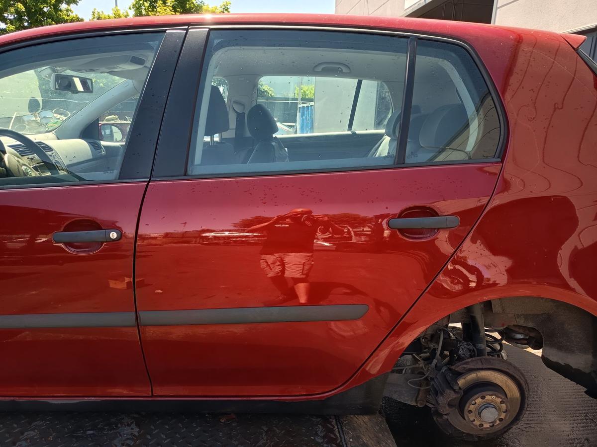 VW Golf V 5 orig Tür hinten links 5-türer Fahrerseite LA3W Red Spice met. Bj 04