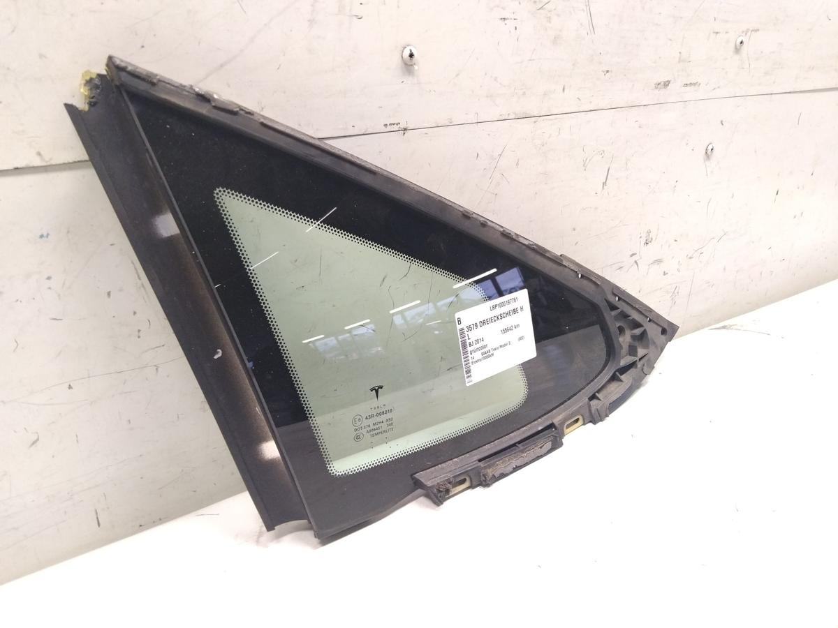Tesla Model S P85D original Dreieckscheibe hinten links gr&uuml;ncolor BJ2014