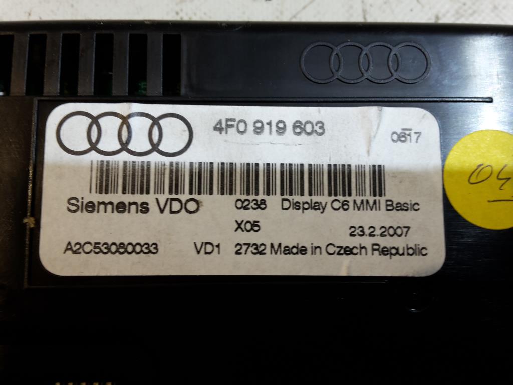 Audi A6 4F BJ 2007 Multifunktionsdisplay Bildschirm 4F0919603 Anzeige