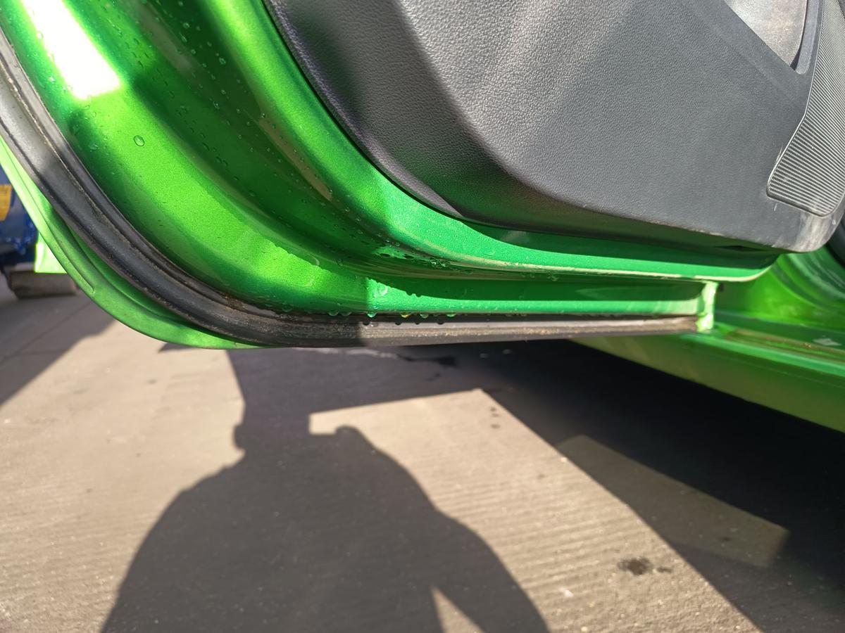 Skoda Rapid Spaceback original T&uuml;r hinten links Fond Rohbau F6Z Rallye gr&uuml;n