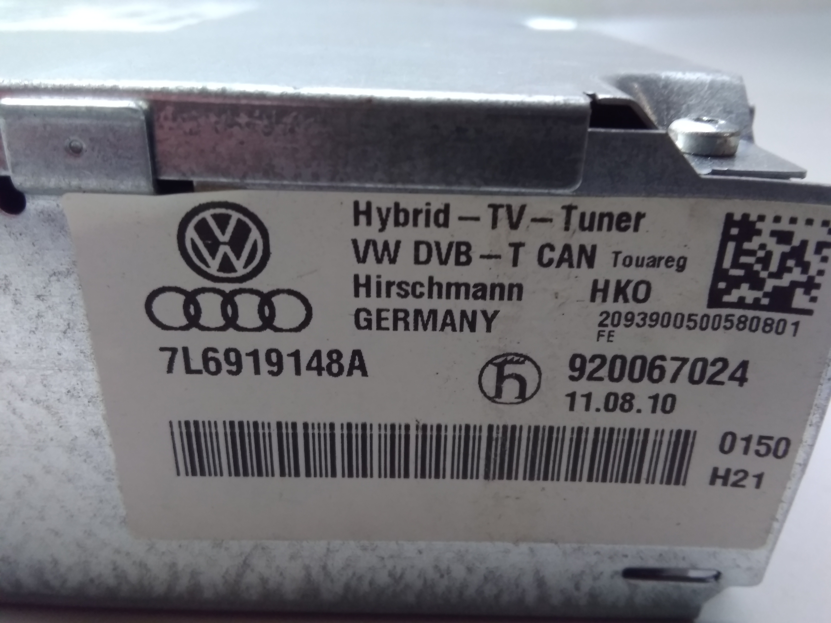 VW Passat 3C B7 TV Tuner original BJ2010 7L6919148A