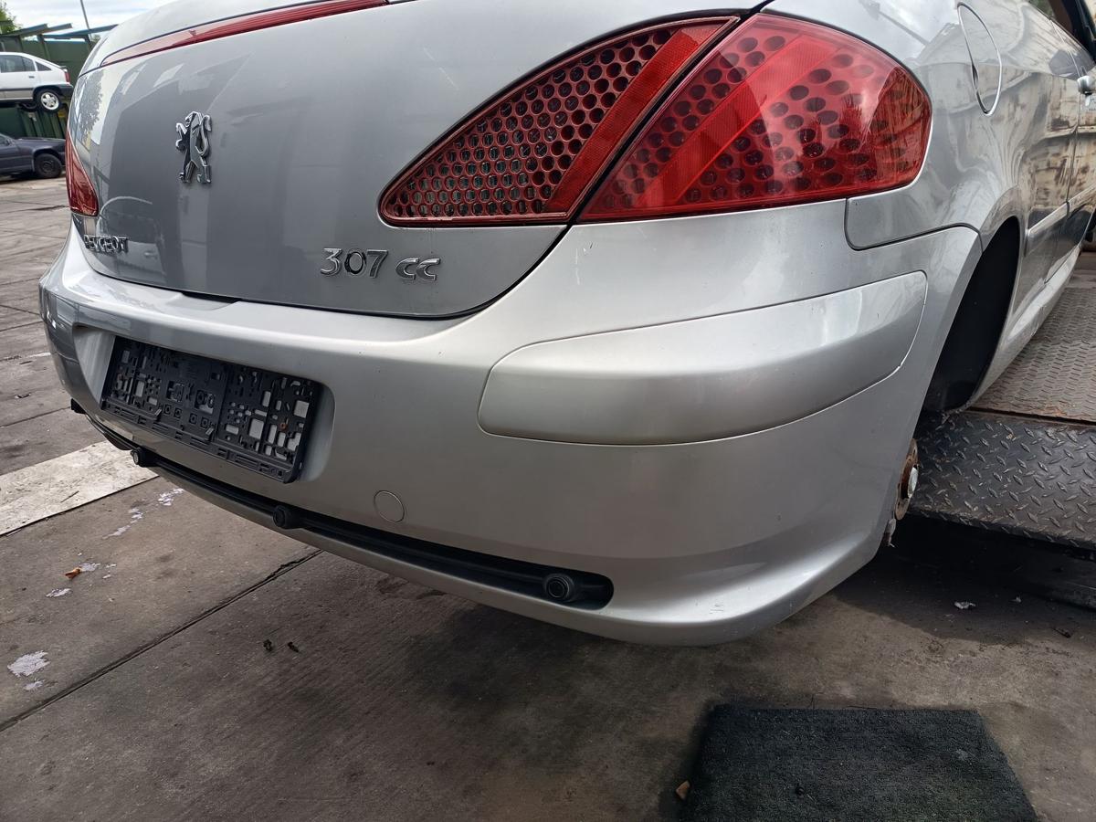 Peugeot 307CC Cabrio orig Stoßstange hinten Stoßfänger EZR Silbergrau Bj 2003