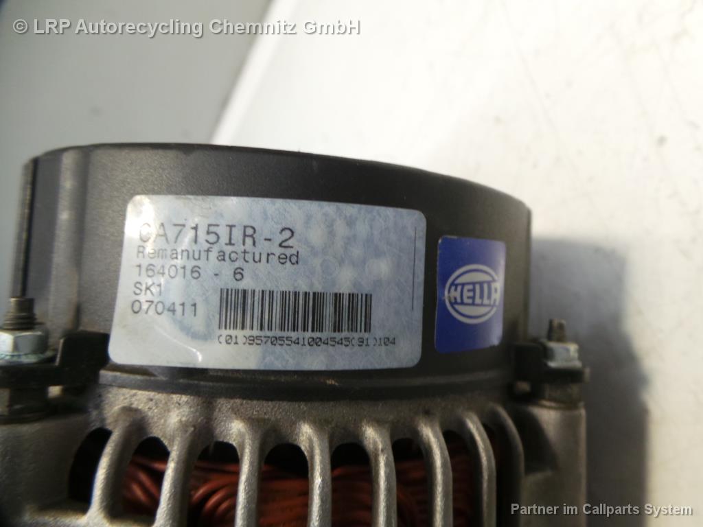 Citroen Berlingo (M) BJ 2000 Lichtmaschine Generator 1.1 44KW 164016-6 CA715IR-2 Hella