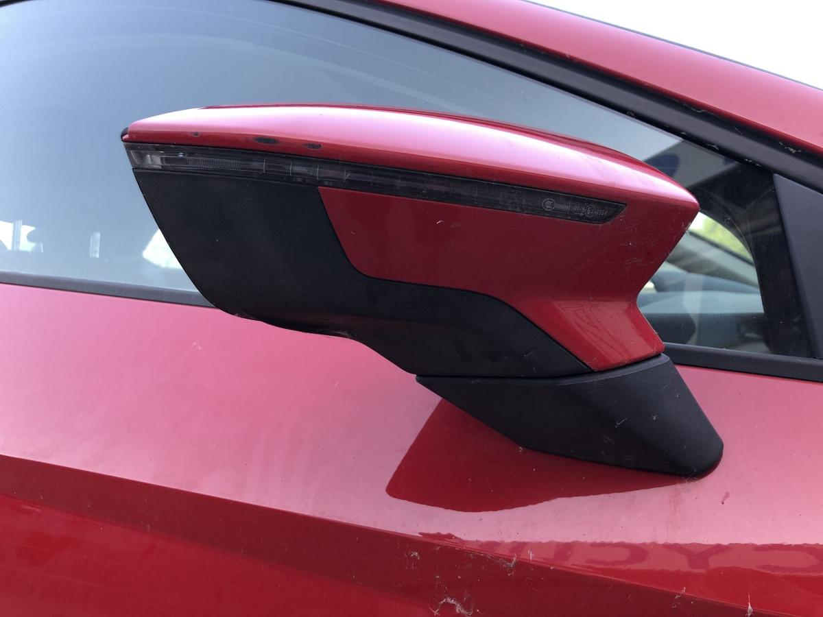 Seat Leon 5F Au&szlig;enspiegel rechts Spiegel Seitenspiegel elekt LS3H Emocion Rot