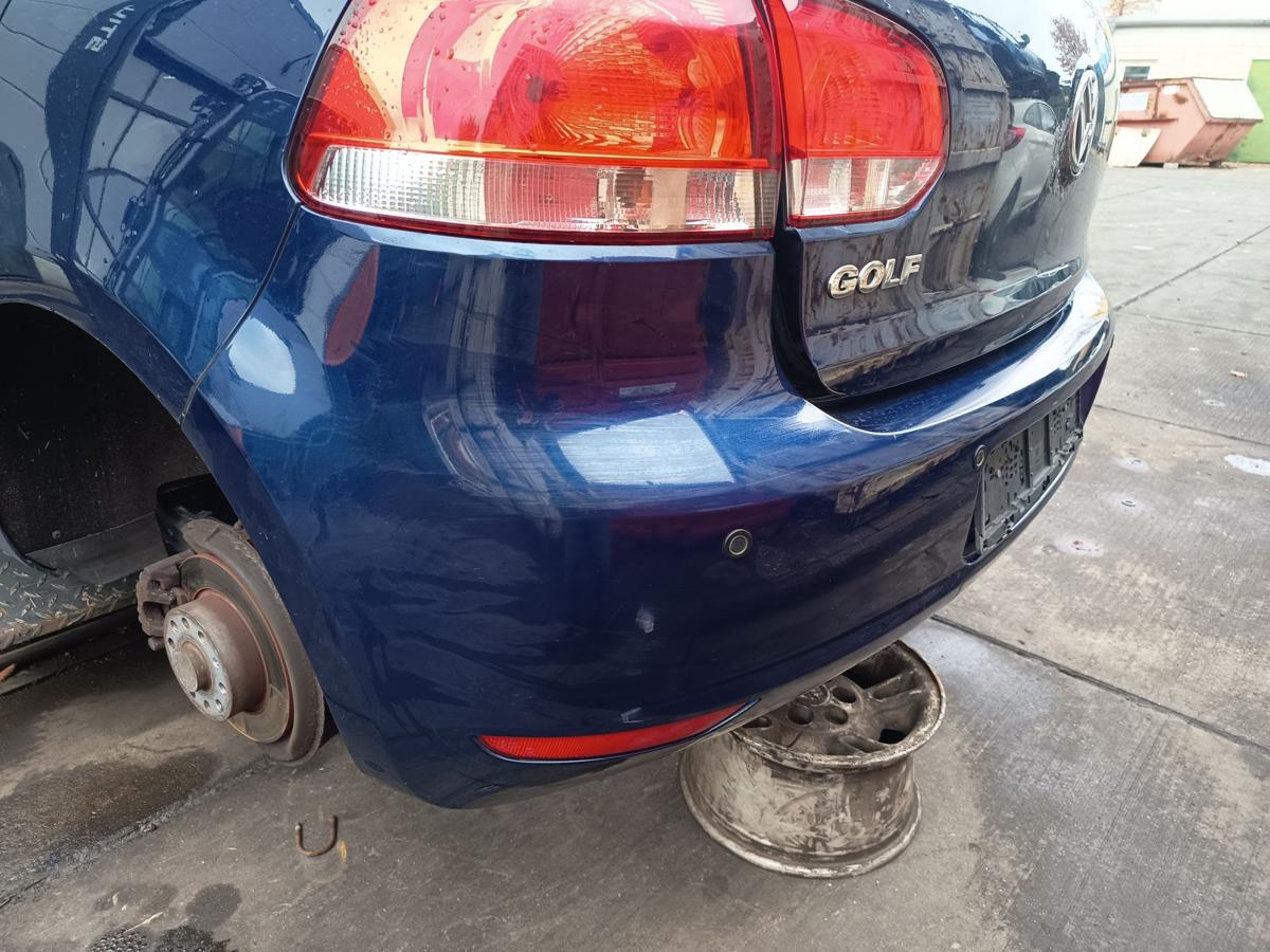 VW Golf VI 6 Limo orig Stoßstange hinten Stoßfänger PDC LD5Q Blau Bj 2009 VW Golf VI 6 Limo orig Stoßstange hinten Stoßfänger PDC LD5Q Blau Bj 2009