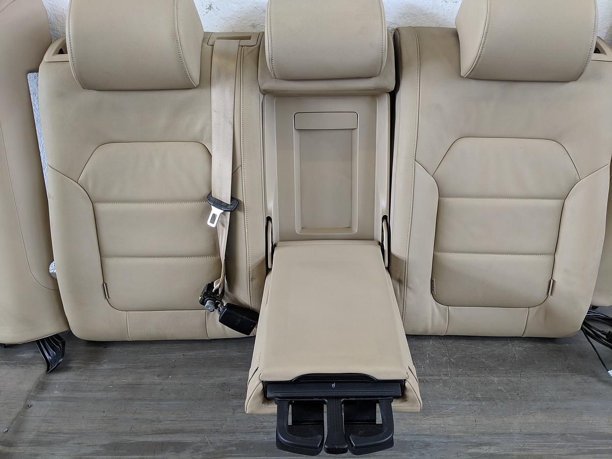 VW Passat 3C B7 Rücksitzbank Leder beige Sitzheizung Limousine Sitzbank Fond