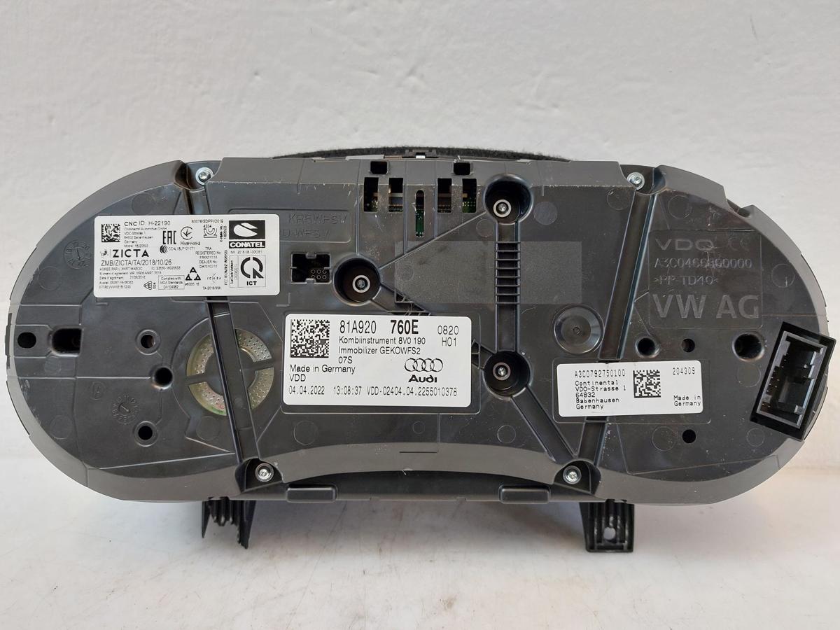 Audi Q2 Typ AG Kombiinstrument Tacho Cockpit OEM 15tkm 30TFSI Analog Anzeigen