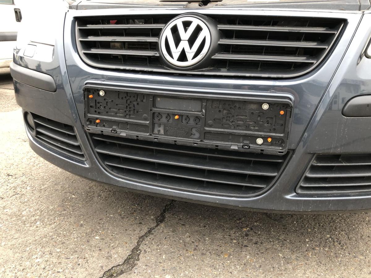 VW Polo 9N3 Sto&szlig;f&auml;nger vorn Frontsch&uuml;rze mit Nebel SRA LC7V Blue Anthrazit