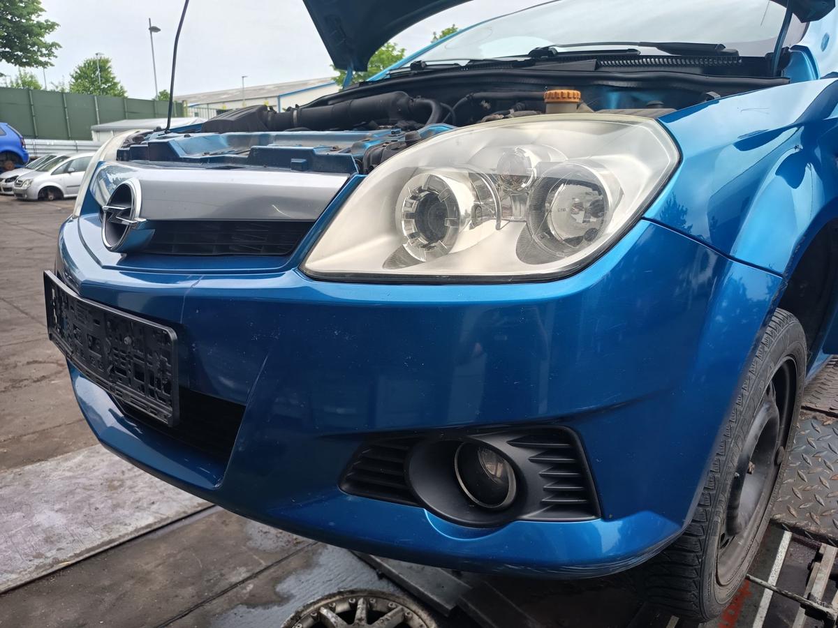 Opel Tigra Twintop original Sto&szlig;stange F&auml;nger vorn Front Z21H Antiguablau Bj 07